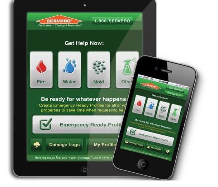 image of the SERVPRO ERP app on a phone