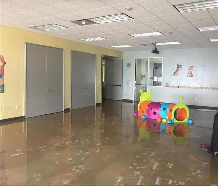 flooded gymnasium